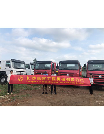 Our Customer Visit Our Company to order dump truck and tractor head